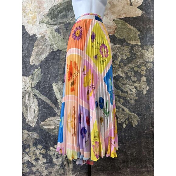 New Anthropologie The Isobel Silky Pleated Skirt by Maeve Sz Xl - Picture 2 of 6